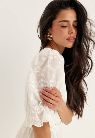 Broderie Anglaise Maxi Dress