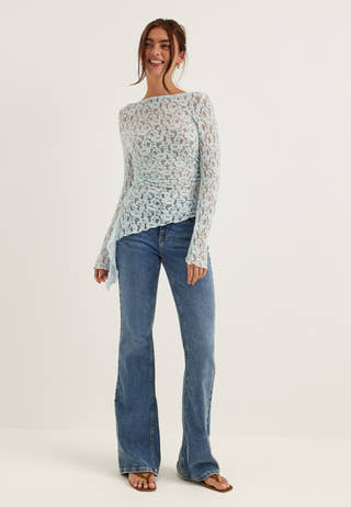 Asymmetric Lace Top