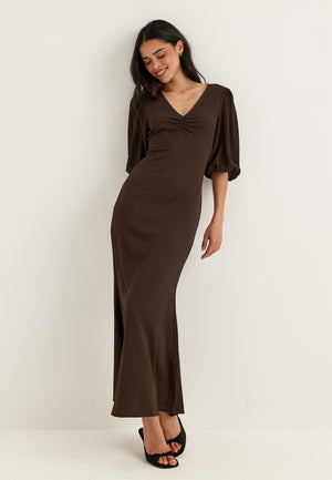 Structure Puff Sleeve Dress