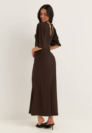 Structure Puff Sleeve Dress