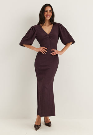 Structure Puff Sleeve Dress