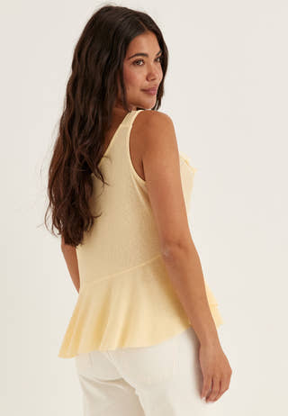 Sleeveless Flounce Top