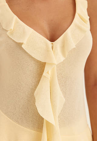 Sleeveless Flounce Top