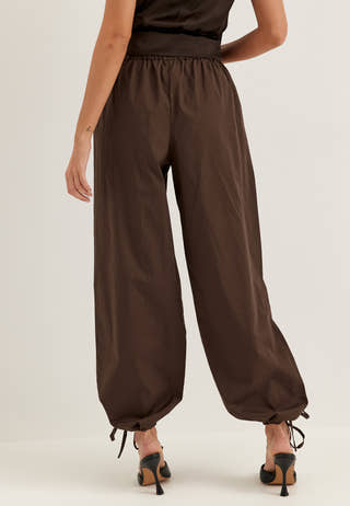 Tie Detail Cotton Trousers