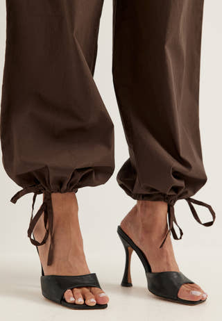 Tie Detail Cotton Trousers