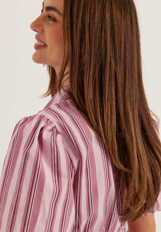 Waist Detail Cotton Blouse