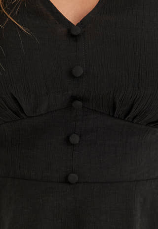 Short Sleeve Puff Blouse