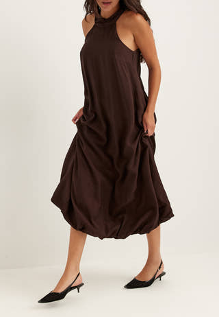 Halter Neck Balloon Dress