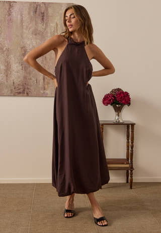 Halter Neck Balloon Dress