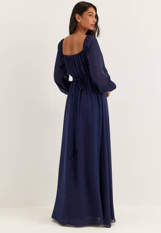 Multi Way Chiffon Maxi Dress Blue