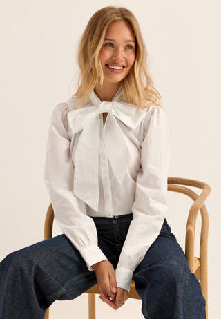 Tie Detail Blouse White