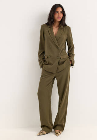 Double Breasted Blazer Green