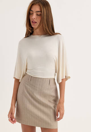 Mini Suit Skirt Striped