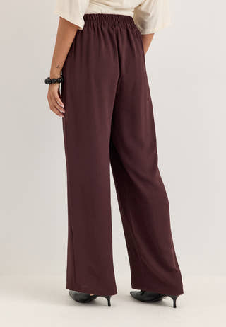 Crepe Front Seam Trousers