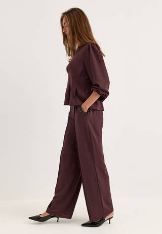 Crepe Front Seam Trousers