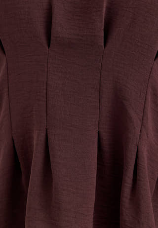 Crepe Pleated Blouse Purple