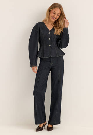 Denim Shaped Jacket Blue