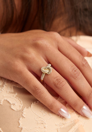 Knot Crystal Ring