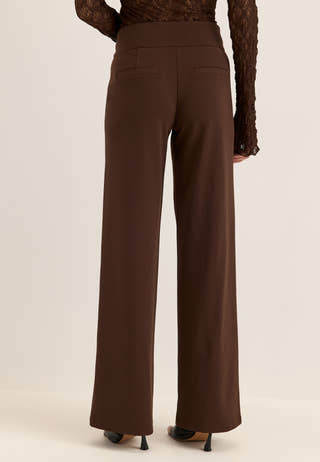 Soft Suit Wide Trousers Brown