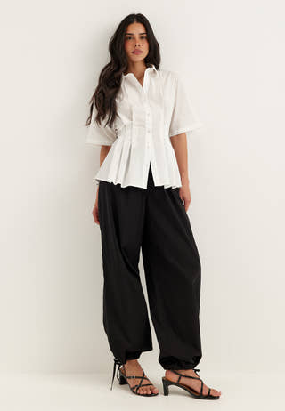 Short Sleeve Waist Shirt