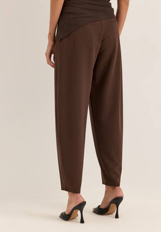 Soft Suit Barrel Pants Brown