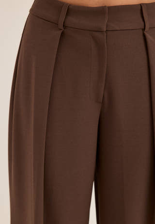 Soft Suit Barrel Pants Brown