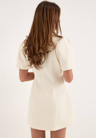 Shaped Mini Dress White
