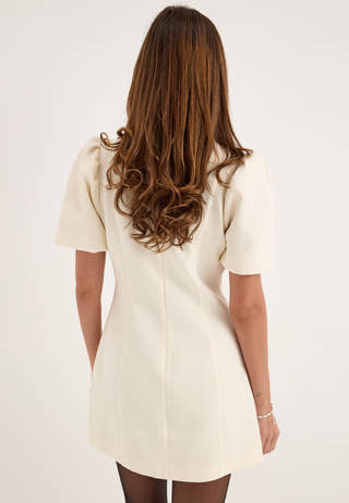 Shaped Mini Dress White