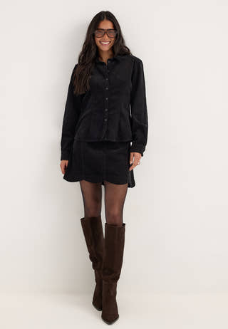 Corduroy Shaped Shirt Black
