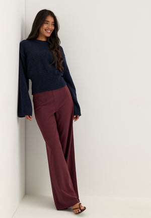 High Wide Trousers Red