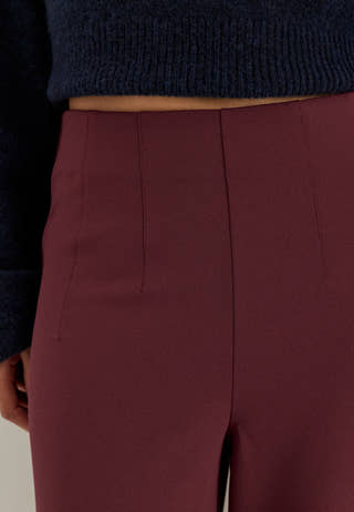 High Wide Trousers Red