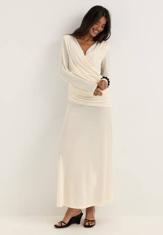 Drapy Maxi Dress White