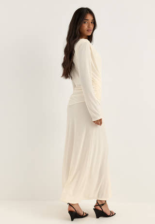 Drapy Maxi Dress White