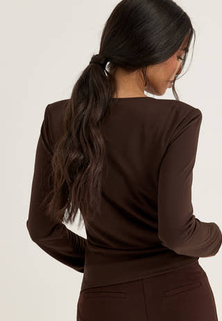 Drapy Top Brown