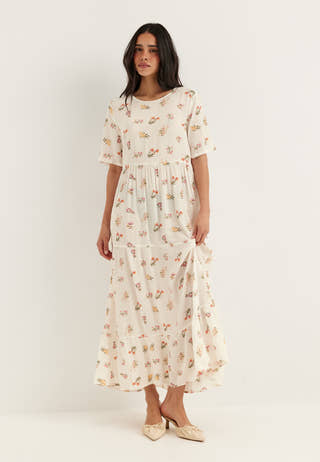 Pcevie Ss Ankle Dress Wvn Noos