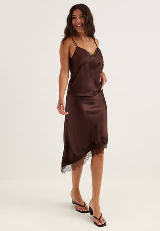 Onlfaraya Satin Lace Skirt