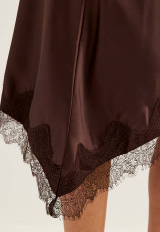 Onlfaraya Satin Lace Skirt