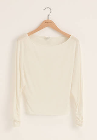 Modal Batwing LS Top White