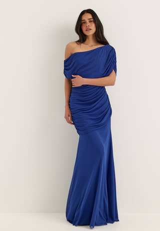 Off Shoulder Mesh Gown