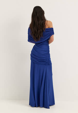 Off Shoulder Mesh Gown