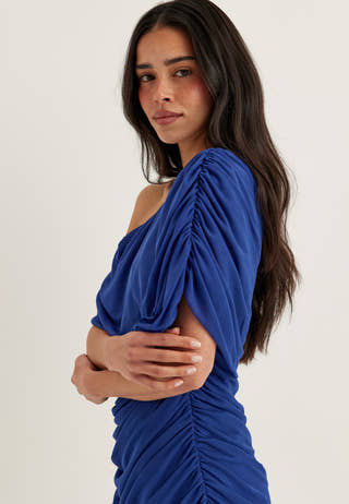 Off Shoulder Mesh Gown