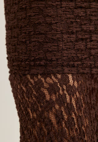 Waterfall Asymmetric Lace Skirt