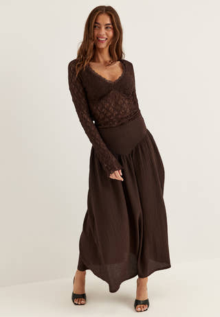 Soft Structure Maxi Skirt
