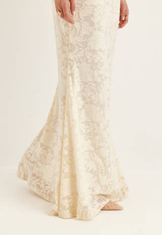 Off Shoulder Burnout Gown