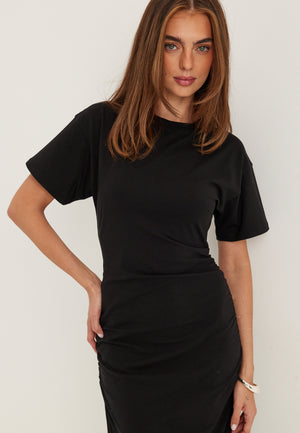 Gathered T-Shirt Dress