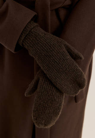 Wool Blend Knitted Mittens