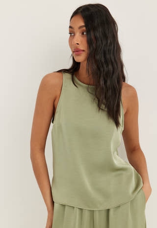 Objchilli Lo Tank Top Green