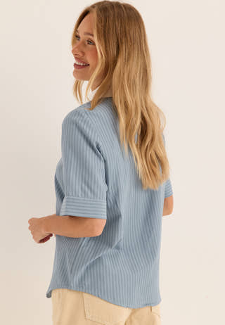 Vilinna 2/4 SHIRT W. TIE SHIRT Striped