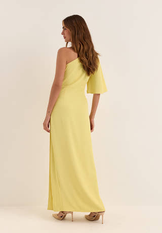 Ruched One Shoulder Maxi Dress