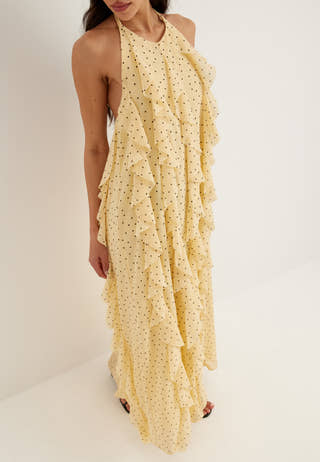 Yasfinillo Halterneck Long Dress